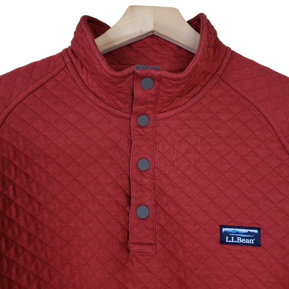 L.L Bean Mens XL Regular Quilted Mockneck Sweatshirt - Picture 5 of 11